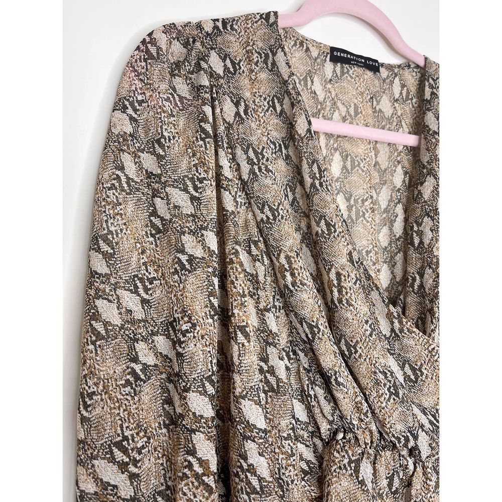 Nwot Generation Love Python Print Flowy Surplice … - image 5